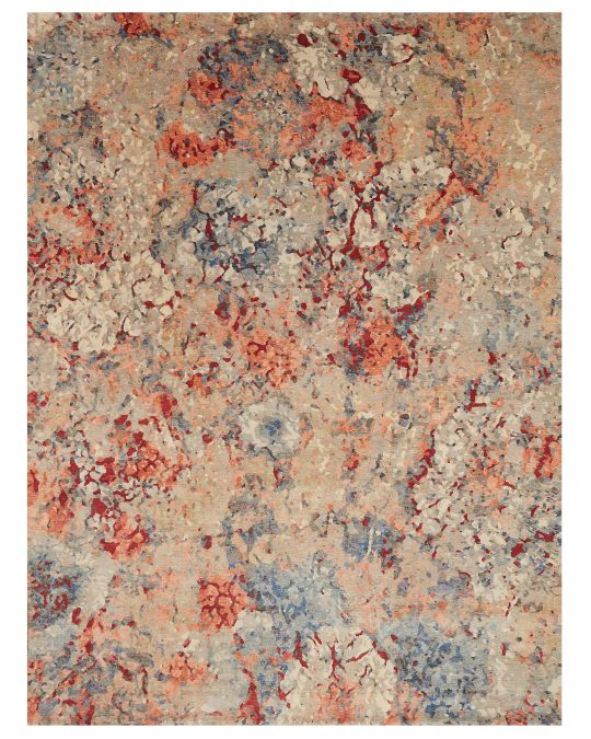 Wool & Silk Contemporary Coral Rugs