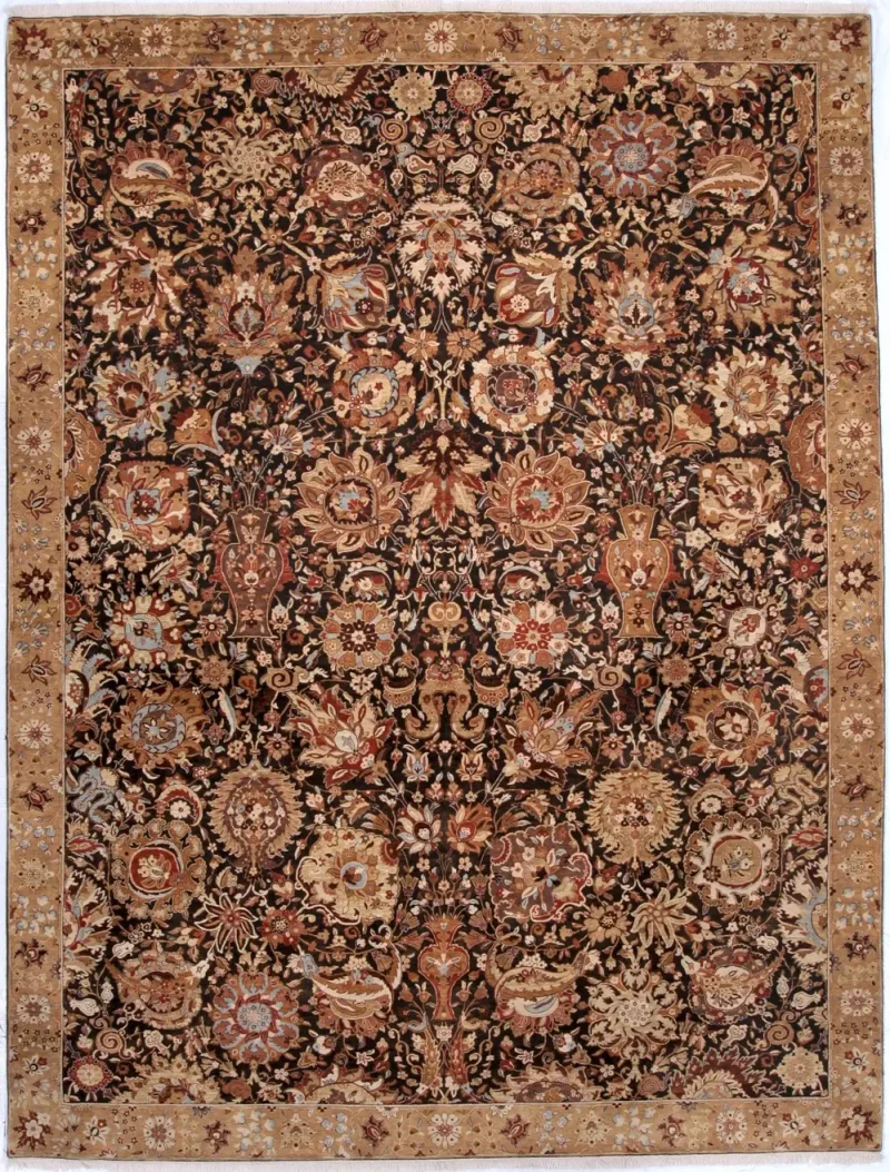Cyrus Artisan Indian Tabriz Vase Rug