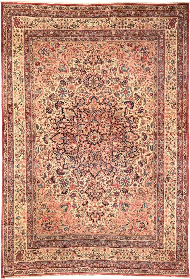 Cyrus Artisan Antique Persian Lavar Kerman Rug