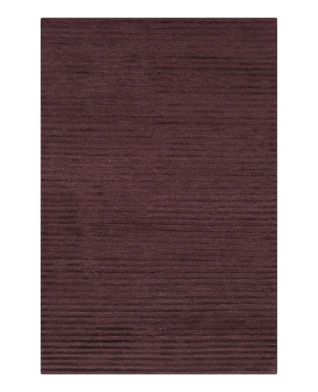 Cyrus Artisan Modern Stripe Eggplant Rug