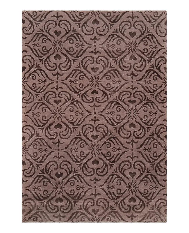 Cyrus Artisan Tibetan Floral Wave Brown Rug