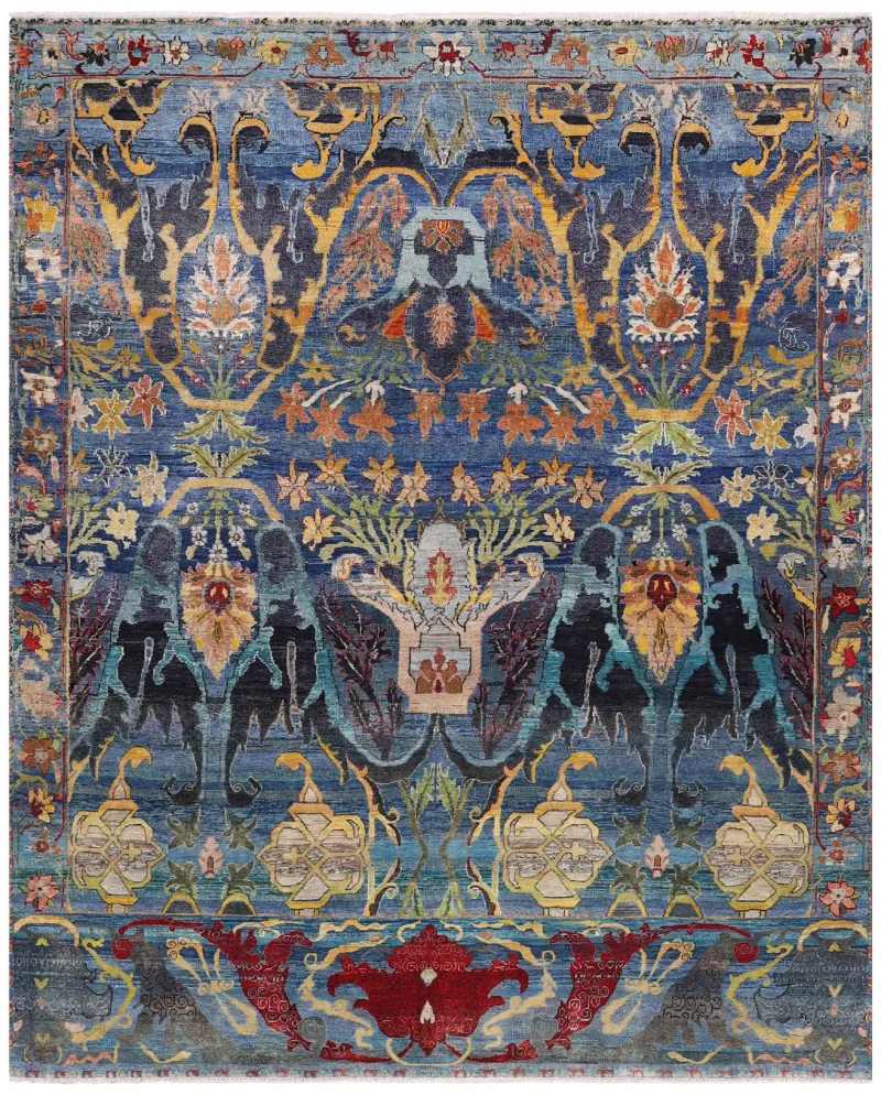 Cyrus Artisan Henkel HKL-01 Rugs-Blue Tones-8 x 10