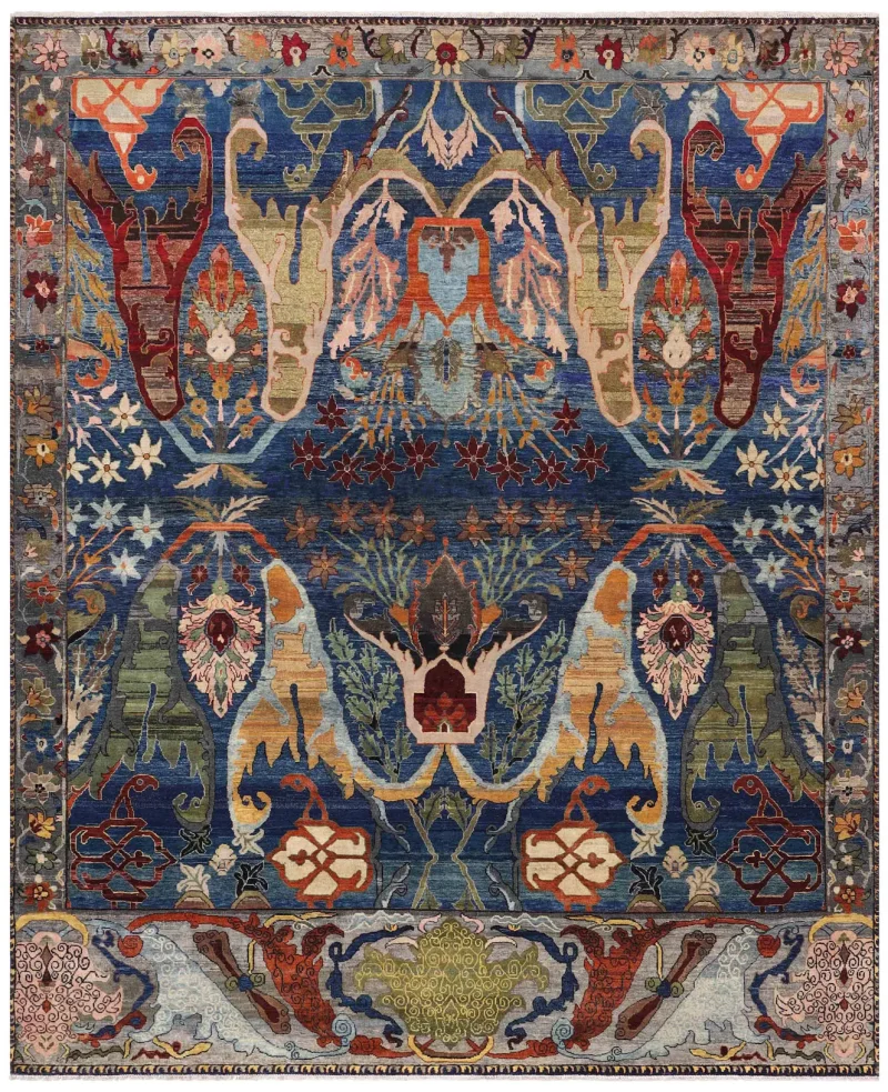 Cyrus Artisan Henkel HKL-01 Rugs-Blue/Multi-8 x 10
