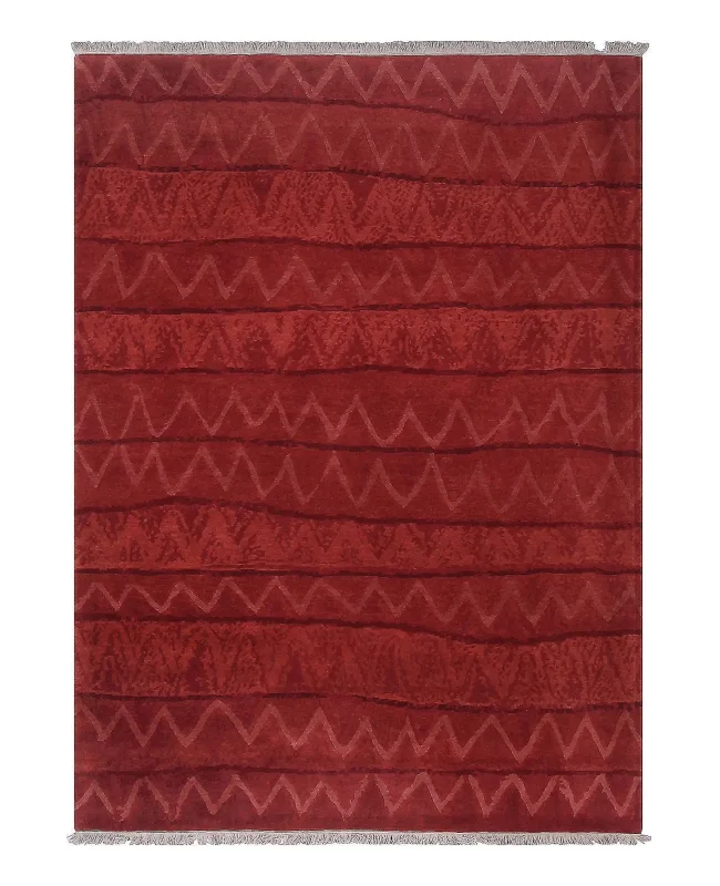 Tibet Rug Company Ric Rac Red Rug