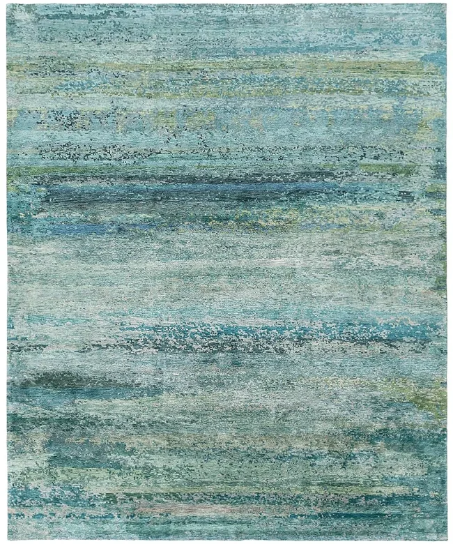Tufenkian Rebel Silk Prisma Aquamarine Rugs