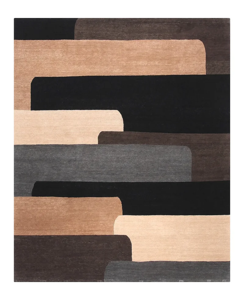 Tufenkian Tibet Wool Slipped Blocks Suede Rug