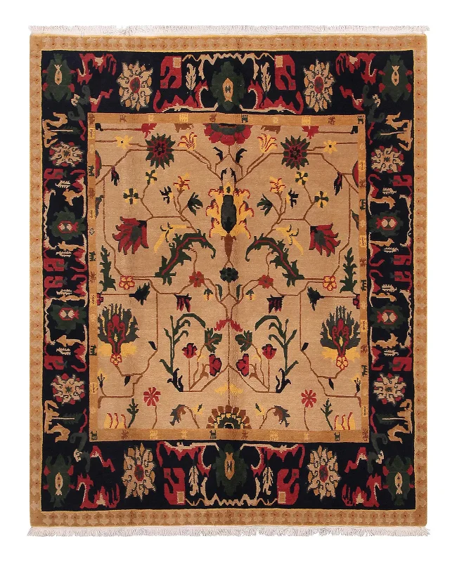 Tufenkian Kotana Heriz Tan/Jewel Rug
