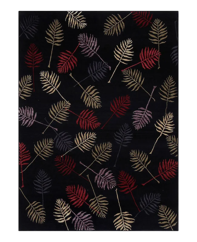 Tufenkian Shakti Fern Black Velvet Rug