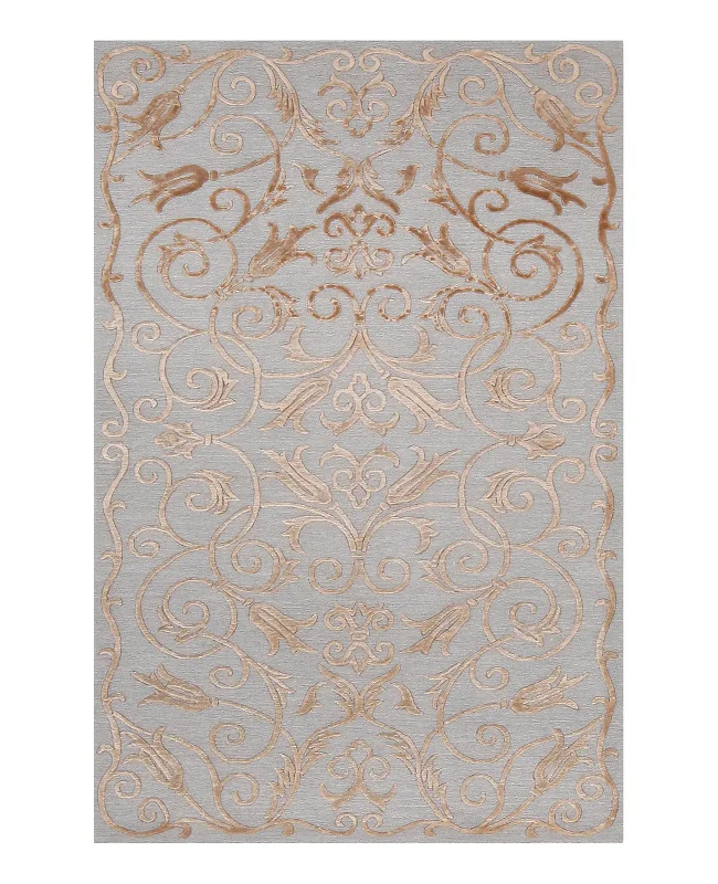 Cyrus Artisan Tibetan Transitional Slate/Gold Rug