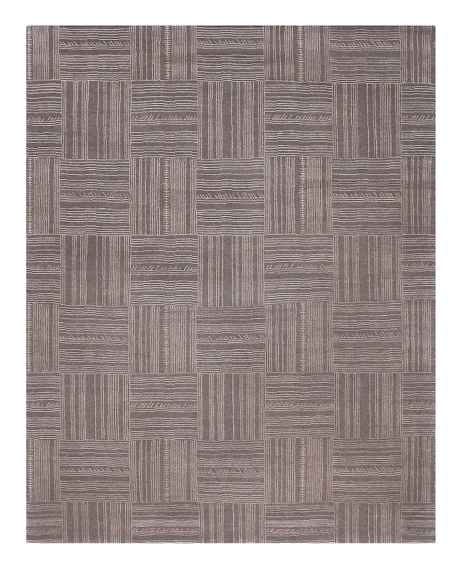 Lapchi Nepali Wool and Silk Feathered Smoke Rug
