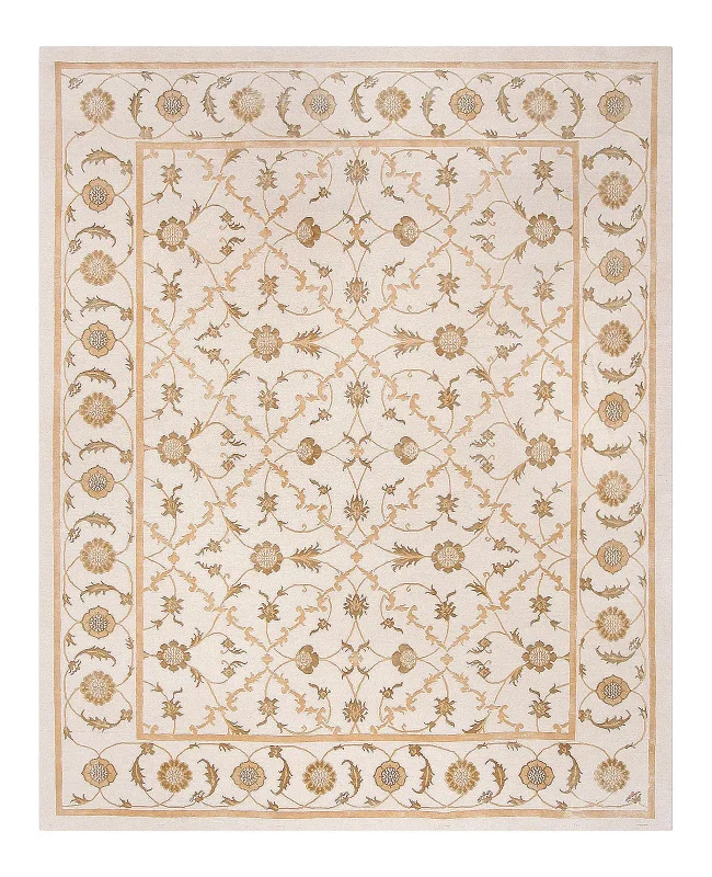 Lapchi Nepali Wool and Silk Mughal Perruque Rug