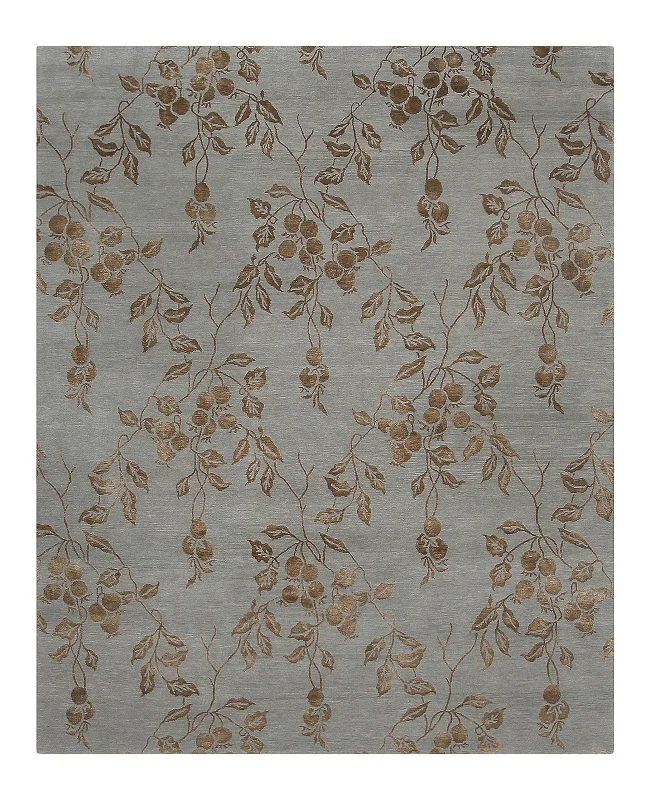 Lapchi Nepali Wool and Silk Thalia Frosted Green Rug