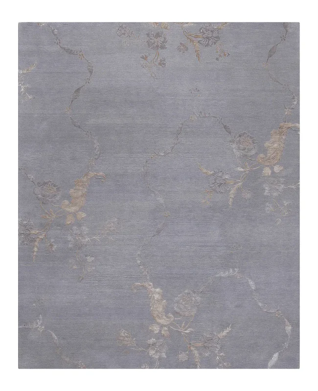 Lapchi Nepali Wool and Silk Victoria Foggy Rug