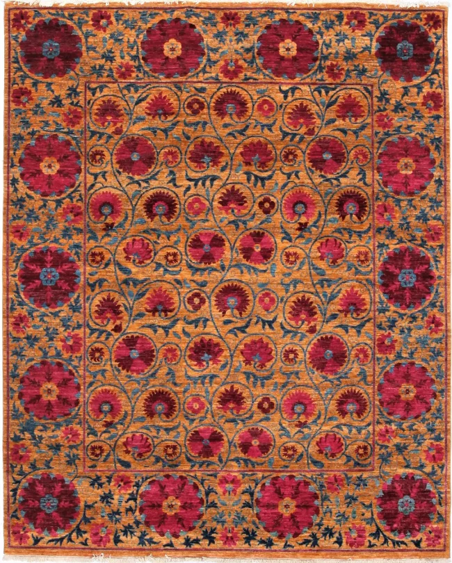 Cyrus Artisan Pakistani Suzani Rug