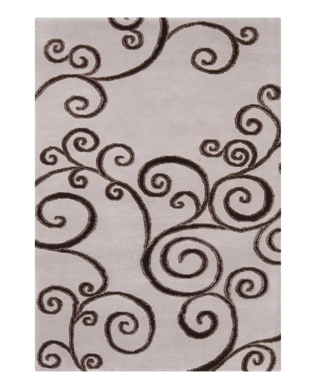 Tufenkian Shakti Zephyr White Chocolate Rug