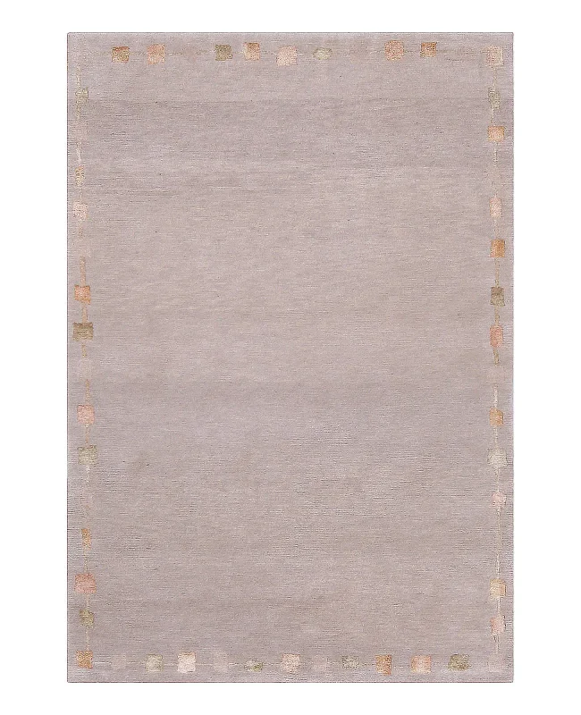 Tufenkian Shakti Icecube Border Mist Rug