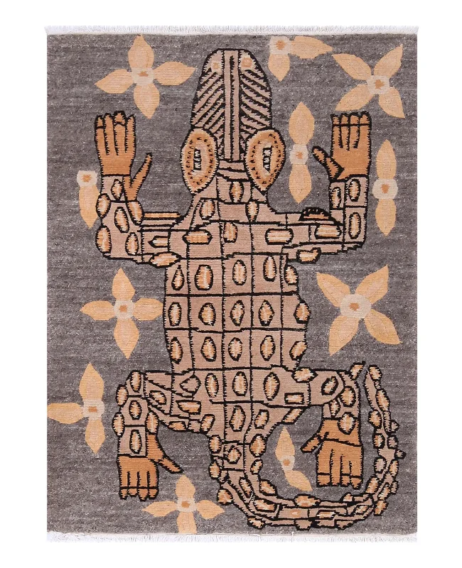 Tufenkian Skins and Wild Things Crocodile Natural Rug