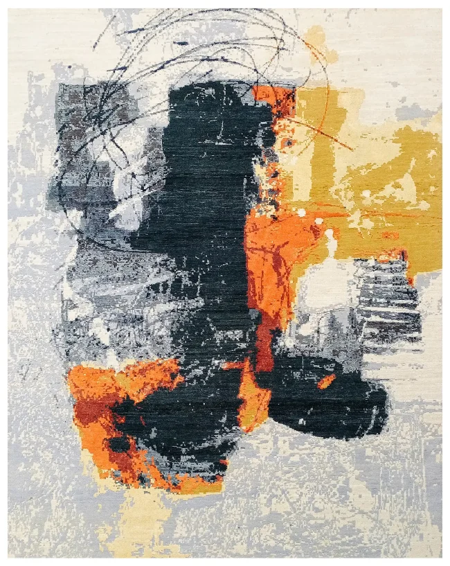 Cyrus Artisan Canvas Art W/Silk JC704 Rugs