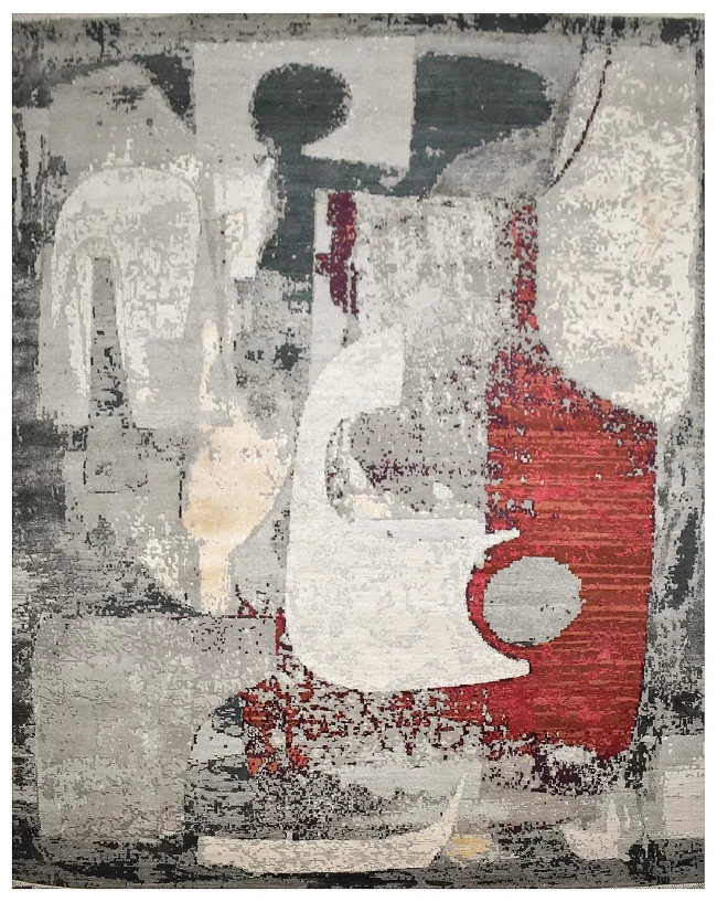 Cyrus Artisan Canvas Art W/Silk J708 Rugs