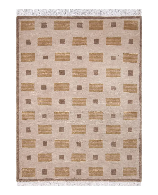 Cyrus Artisan Modern Cubical Taupe Rug