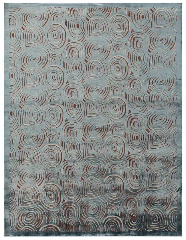 Wool & Silk Contemporary Abstract Rugs