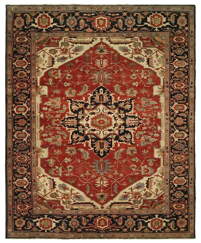 HRI Antique Heriz 103 Red - Blue Rugs