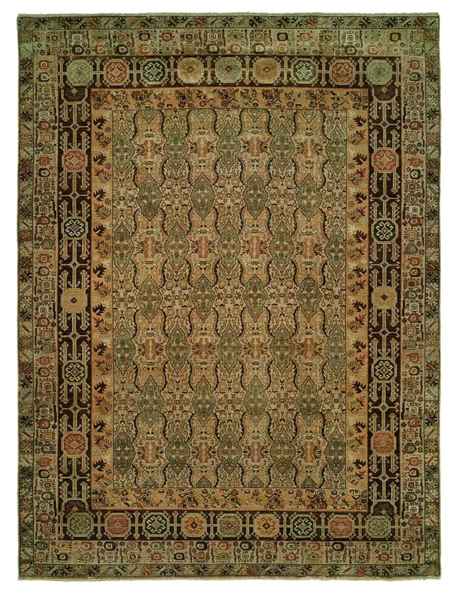 HRI Antique Heriz 120 Camel - Brown Rugs