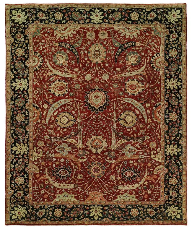HRI Antique Heriz 123-A Red - Blue Rugs