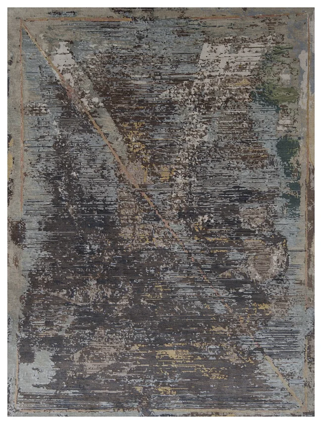 Wool & Silk Contemporary Blues Rugs