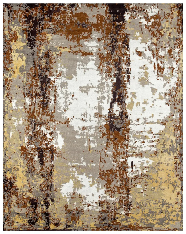 Cyrus Artisan Canvas Art W/Silk CR801 Rugs