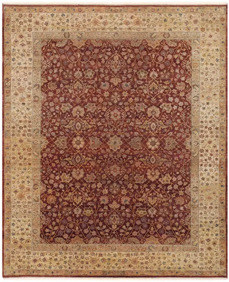 Aalia Hadji Jalili Tabriz Dark Red  -  9'  x  12' 