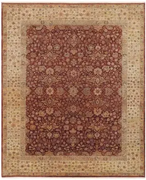 Aalia Hadji Jalili Tabriz Dark Red - 9' x 12'