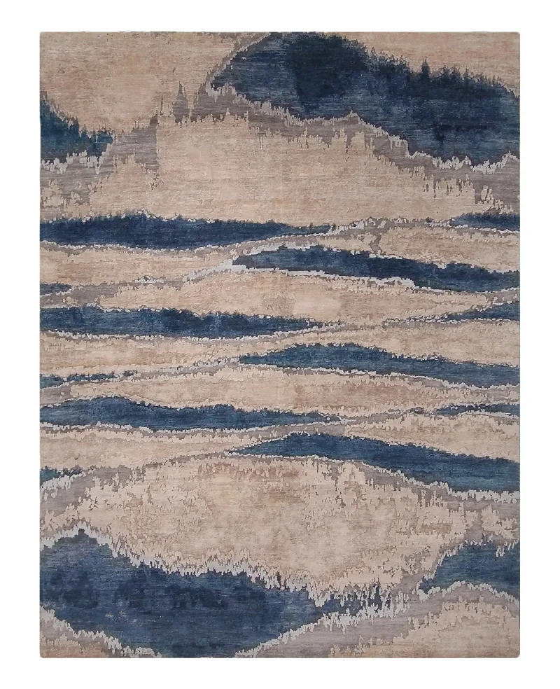 Aaryn ARN-03 Silver/Ink Blue  -  10'  x  14' 