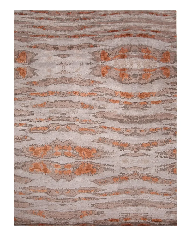 Aaryn ARN-04 Silver/Rust  -  9'  x  12' 