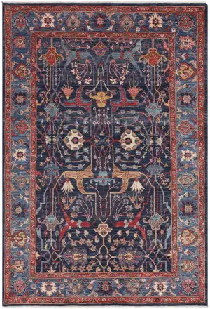 Afghan Aryana Bijar Navy - 6' x 8' 10''