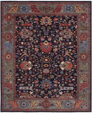Afghan Aryana Bijar Blue - 9' x 11' 7''
