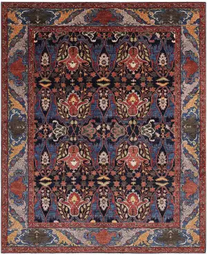 Afghan Aryana Bijar Navy - 9' x 11' 8''