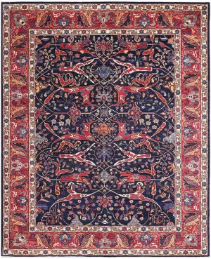 Afghan Aryana Bijar Navy - 8' 11'' x 11' 9''