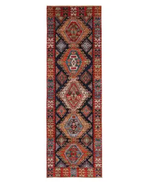 Afghan Aryana Caucasian Navy - 3' 3'' x 10' 3''
