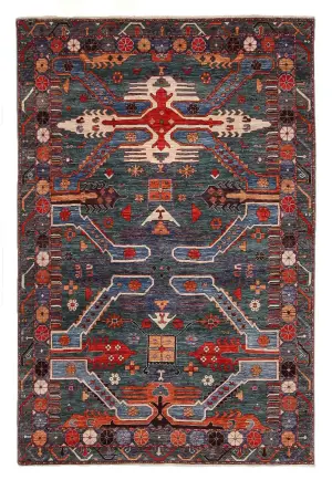 Afghan Aryana Caucasian Multi - 6' x 8' 11''