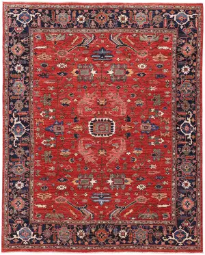 Afghan Aryana Heriz Navy - 8' x 9' 10''