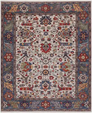 Afghan Aryana Heriz Blue - 9' x 11' 10''