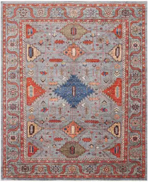 Afghan Aryana Serapi Grey - 9' x 11' 1''