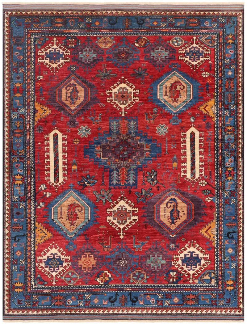 Afghan Baluchi Tribal Red/Blue  -  6' 9'' x  9' 1''