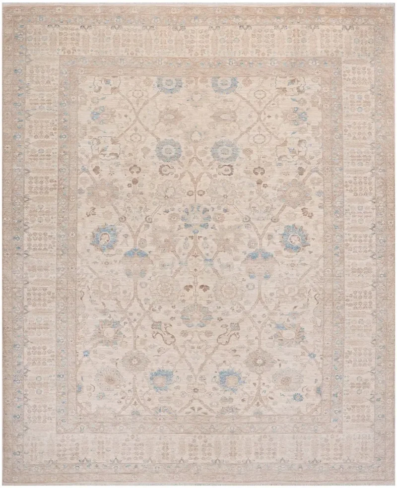 Afghan Czar Tabriz Taupe  -  8' 5'' x  11' 3''