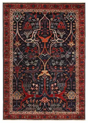 Afghan Faryab Bijar Navy - 4' 2'' x 6'