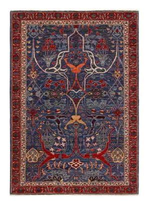Afghan Faryab Bijar Navy - 4' 2'' x 5' 11''
