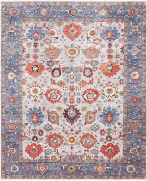 Afghan Faryab Caucasian Blue Tones - 9' x 12' 2''