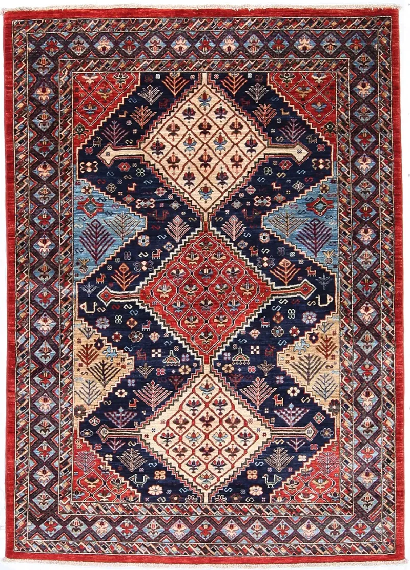Afghan Faryab Ghashghai Multi  -  4' 11'' x  6' 11''