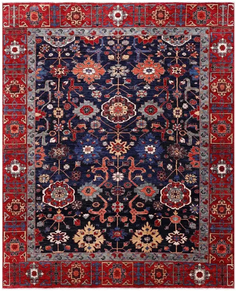 Afghan Faryab Heriz Red  -  8' 2'' x  9' 9''